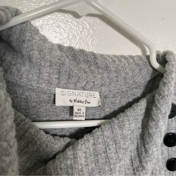 Signature by Robbie Bee Light Gray Cowl Neck Midi Dress - Picture 14 of 16